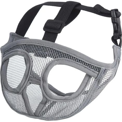 Muselière pour bouledogues à museau court, empêche les morsures, les aboiements et les mâchonnements, ajustable, masque anti-morsure et anti-ingestion pour chiens à museau court, accessoires pour anim (1/5)