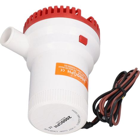 Pompe de cale submersible 12V silencieuse, débit 2000GPH, pour bateau, yacht, navire, drainage de jardin et systÚme d'évacuation marine. (1/5)