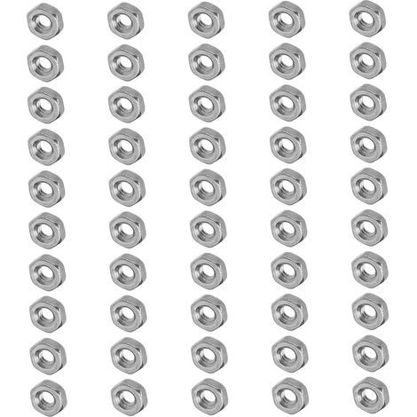 Kit d'assortiment d'écrous filetés en acier inoxydable A2-70, 50 pièces, écrous hexagonaux pour machines industrielles M10 (1/5)