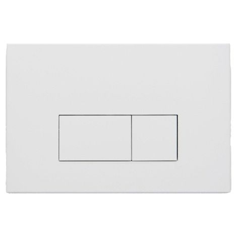 FugaFlow Metal Plaque de commande - pour réservoir Geberit UP320 - 24.4x16.2cm - dualflush - boutons rectangulaires - métal - Blanc mat (1/5)