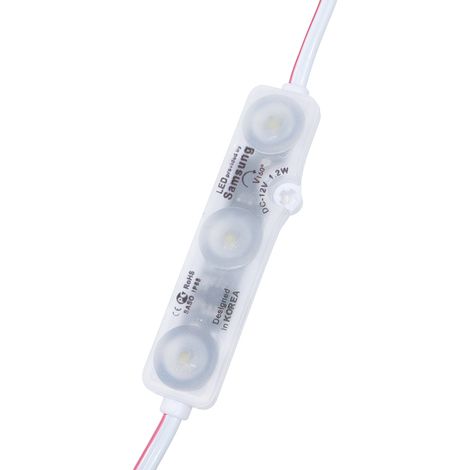 Chaîne de 20 modules de 3 LED SMD Samsung 12V DC 1,2W 6500K - Ledme - LM7161 (1/3)