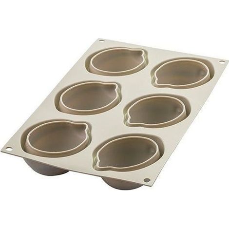 Stampo in silicone - SILIKOMART - 6 limoni 3D - Beige - Flessibile - Resistente al calore Beige