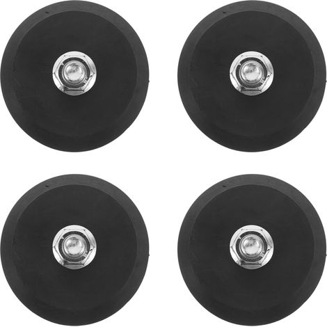 4 Pièces Patins Anti-vibrations en Caoutchouc Noir pour Compresseur D'air et Pompe, Design Rond Large, Montage Facile avec Vis M8, pour Atelier (1/5)