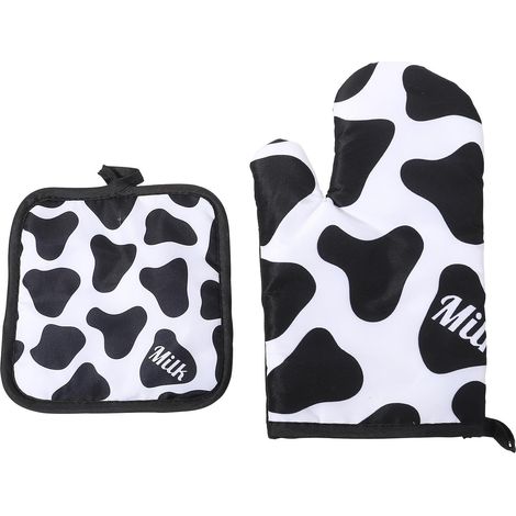 Moufles Cuisine Antidérapants en Polyester pour Four à Micro-Ondes, Protection la Chaleur, Résistants et Épais pour Cuisson et Pâtisserie Cuisine (1/5)