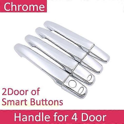 Pour Citroën C-Crosser 2007-2011 : autocollants décoratifs, cache-poignées de porte chromé, accessoires auto (poignée à 2 boutons) (1/5)