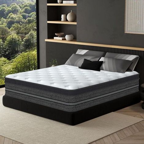Matelas 140 x 200 cm - YIDATONG - Luxe - Ép.30cm - Mémoire gel & latex - Ressorts ensachés (1/5)