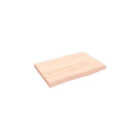 Étagère murale 60x40x(2-4) cm bois de chêne massif non traité (1/5)