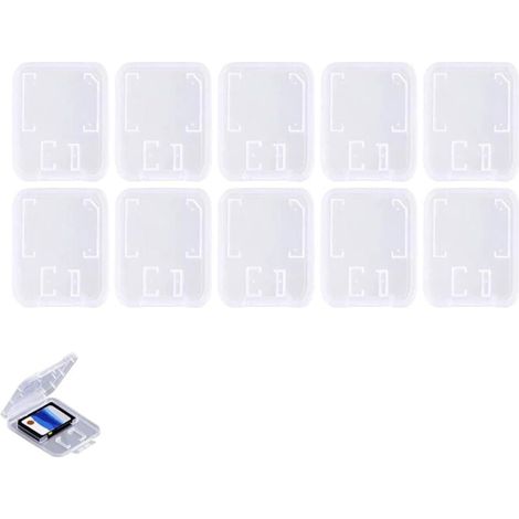 Lot de 10 étuis de rangement pour cartes SD, cartes SD, TF, pour cartes mémoire (1/4)
