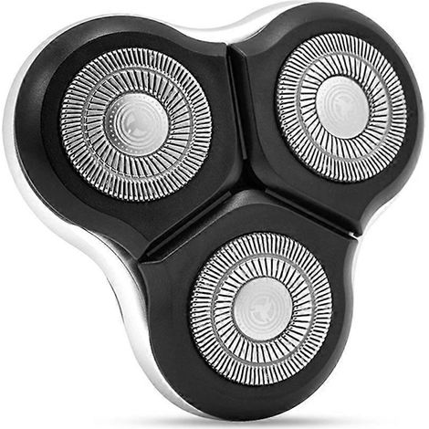 Têtes de rechange pour rasoir électrique homme, 3 lames de rechange pour barbe, tête flottante supplémentaire, acier inoxydable étanche (1/4)