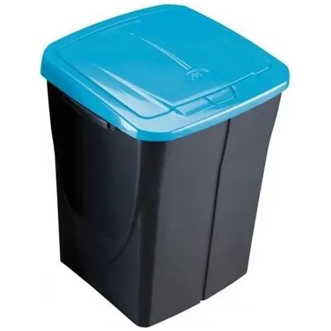 Pattumiera Ecobin 45L con coperchio azzurro