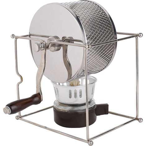 Torréfacteur à café manuel mini 1 pièce en acier inoxydable avec rouleaux à manivelle DIY (1/5)