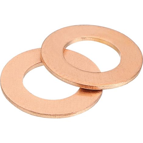 Rondelle Plate, 25 Pcs Rondelles Plates à Anneau en Cuivre 18mm OD Joint d'Étanchéité en Métal pour Vis, Boulons, Écrous (1/5)