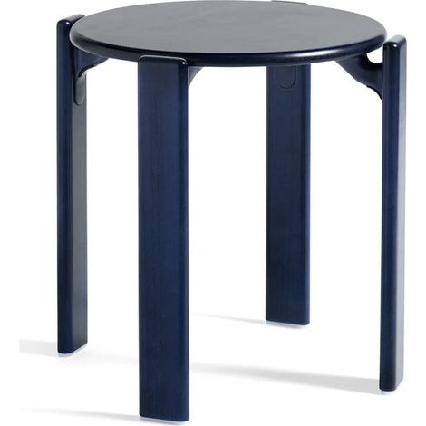 [GEBRAUCHT] B-Ware HAY Hocker Sitzgelegenheit Rey Filzgleiter dunkelblau stapelbar Buche lackiert (1/2)