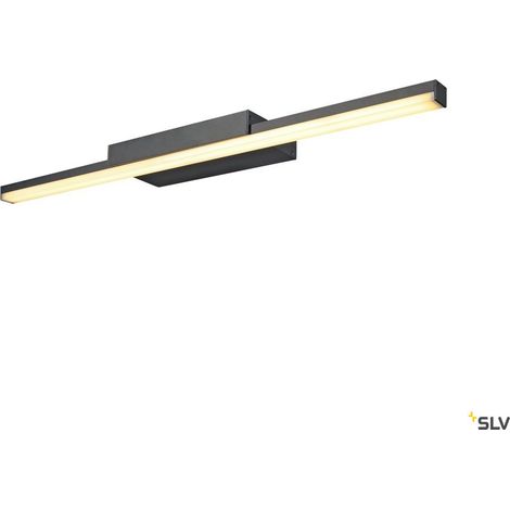 Applique de salle de bains LED GLENOS 60 luminaire de miroir profilé noir SMD LED 126W 3000K - SLV 1003506 (1/5)