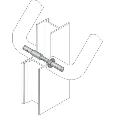 Kit de fixation pour poignées séries 111 et 130 pour montage par paire BA8.40.50 - HEWI