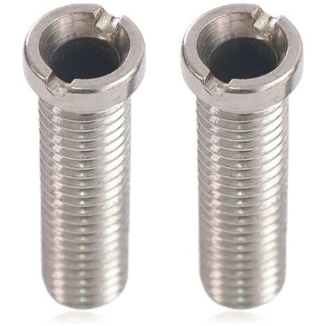 Deux vis creuses en acier inoxydable argenté (1,51,53,5cm) pour une utilisation avec des accessoires de vidange d'évier de cuisine. (1/5)