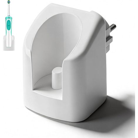 Chargeur Mural Brosse à Dents Compatible avec Oral B Braun - Prise de Charge étanche IP67, Uniquement pour Prise UE Standard (Non Compatible avec Prises FR) (1/5)
