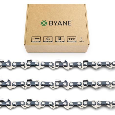 Lot de 3 chaînes 30,5 cm (12") 3/8" LP 1,1 mm 44 maillons Compatible avec modèles adaptés (1/5)