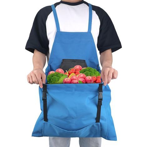 Tablier de Jardinage, Ajustable Tablier Croisé dans le Dos Imperméable avec Poches Amovibles pour Homme et Femme pour Jardinage Récolte Désherbage Peinture
