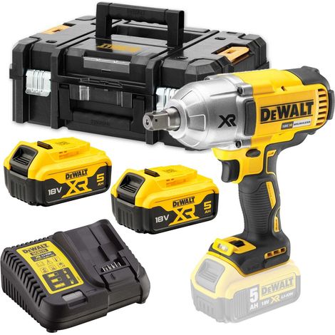 Dewalt DCF899P2 18v XR Brushless High Torque Impact Wrench 1/2"" + 2x 5.0Ah Tstak