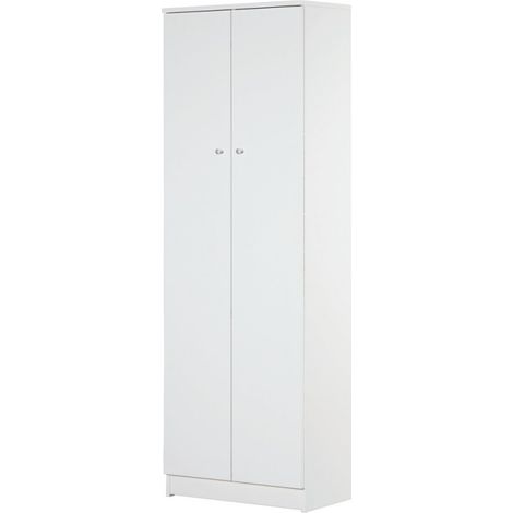 Armoire polyvalente à deux portes Blanc 62x34x h182 cm