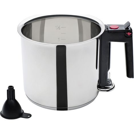 GSW 983167 SIMMERTOPF Bollitore 16 cm/Circa 1,5 Litri, Imbuto Incluso, Acciaio Inossidabile, Argento, 2 unità