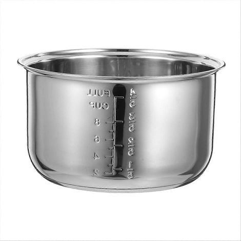 Cuve intérieure universelle en acier inoxydable de remplacement pour cuiseur à riz électrique 4L, compatible avec la plupart des cuiseurs à riz électriques. (1/5)
