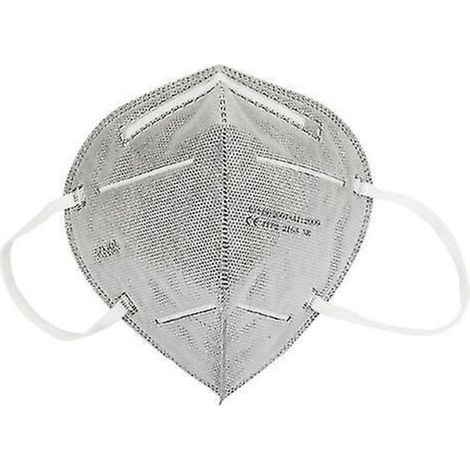 Masques pour enfants KN95, masques FFP2 à cinq couches de protection - Lot de 50 - gris (1/3)