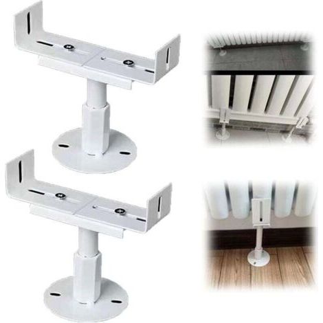 Lot de 2 Supports de radiateur en Aluminium, Pied radiateur Fonte,résistance au Brouillard salin, Support de radiateur pour la Maison, Support réglable en Hauteur Hauteur réglable 13-18cm
