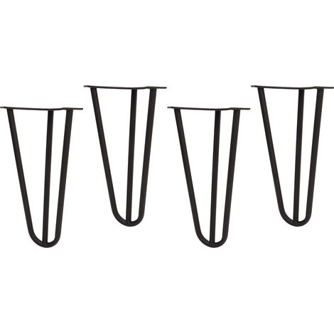 Lot de 4 pieds de table en métal robustes et durables, en fer, pour table de chevet, table basse ou bureau. (1/5)