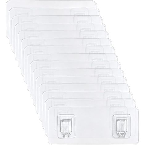 15 Pièces Adhésifs De Rechange, adhésifs de remplacement pour porte savon mural, crochet douche et crochets adhesifs muraux, fixation murale sans percer, étagère et panier d’angle (1/5)