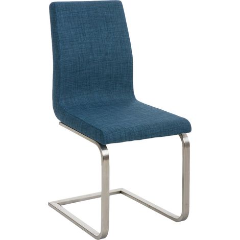 Silla de comedor Belfort en tela Azul (1/5)