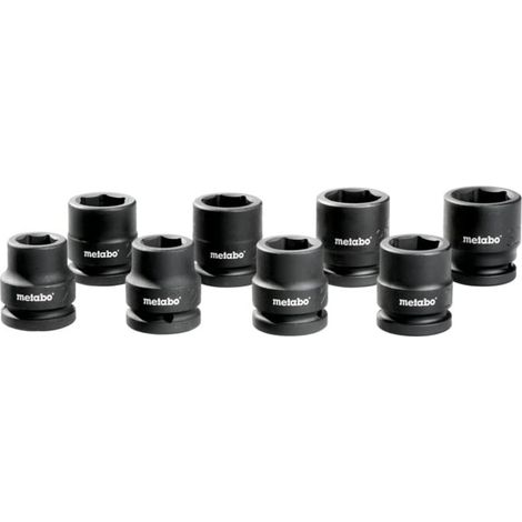 Jeu de 8 clés à douille pour visseuses à percussion 3/4" metabo