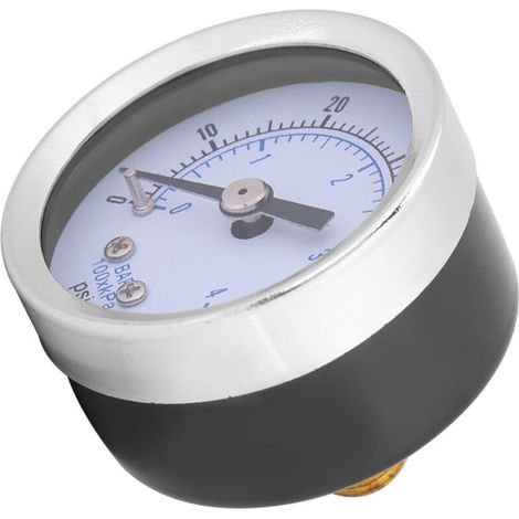 Manometer für Wasser, Luft und Öl (0-60 psi / 0-4 bar), 1/8 NPT-Anschluss, Zeigeranzeige