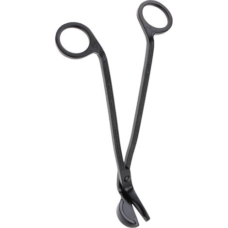 Pince à mèche en acier inoxydable semi-circulaire pour bougies - Outil de coupe noir (1/5)