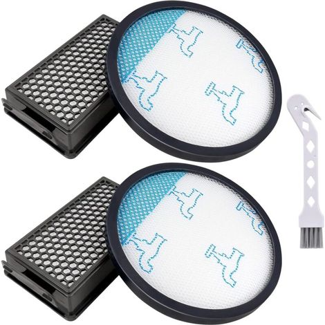 Lot de 4 filtres HEPA pour aspirateurs Rowenta ZR005901 – 2 filtres en mousse – Compatible avec Moulinex et Tefal – Réduction allergènes (1/5)