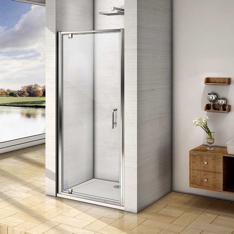 90x185cm Pivot Shower Enclosure Glass Door Walk in