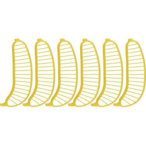 6-teiliger gelber Obstschneider, Bananenschneider, schnell, zuverlässig, langlebig (1/5)