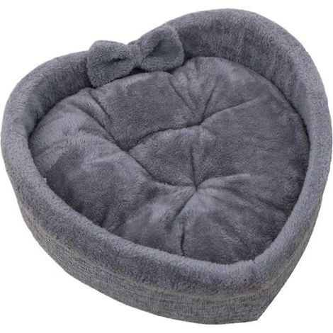 Lit pour chaton en forme de cœur, nid douillet et ergonomique pour chat, idéal pour l'hiver en appartement, baie vitrée, dortoir, balcon ou chambre (taille M). (1/5)