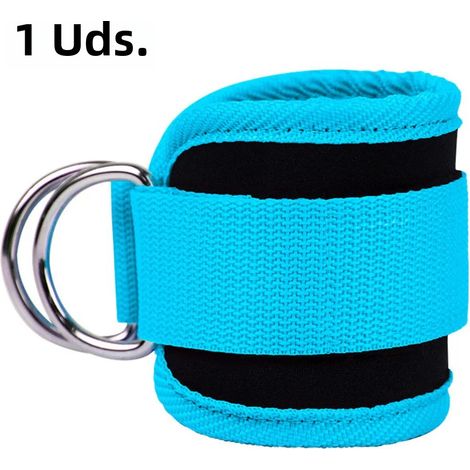 (Bleu) Une sangle de cheville réglable avec support en D. (1/5)