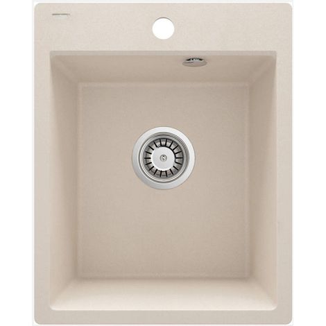 Lavello cucina in granito con 1 vasca 40x50 cm beige - Drax