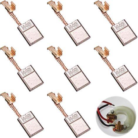 Lot de 8 balais de charbon de rechange pour CB-440 CB-448 CB-436 Balais de charbon en métal carbone Compatible avec BDF DDF BHP BTD BTW BTP BFS BDA (1/5)