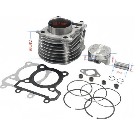 Cylinder kit parts for BWS125 motorcycles, compatible with YAMAHA BWS125 ZUMA125 YW125 cylinder pistons (1/4)
