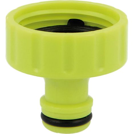 Adaptador de conector de grifo de 1"  Conexión rápida y sencilla para mangueras de jardín  Plástico ABS  Verde pistacho (1/5)