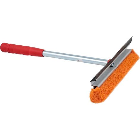 Raclette à vitres Novaliv pour voiture 21 cm avec manche en métal-plastique 31 cm avec lèvre de raclette et éponge en caoutchouc pour voiture