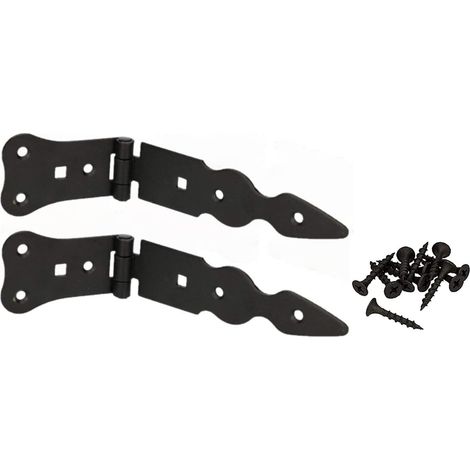 Lot de 2 rubans de chargement 150 mm - Charnières de porte - Noir - Antirouille - Robuste (1/5)