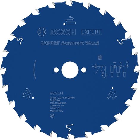 1x Lame de scie circulaire filaire EXPERT Construct Wood (1/5)
