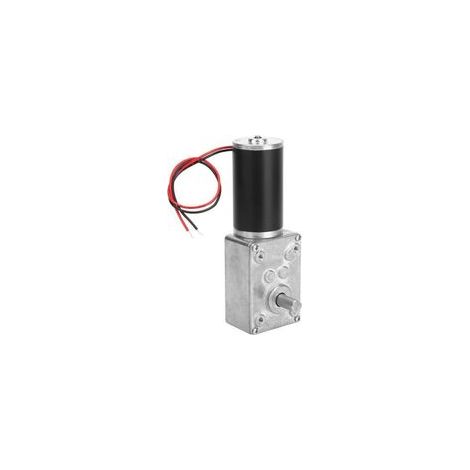 Reductor de velocidad eléctrico, motorreductor de tornillo sin fin reversible, eje de 8 mm, 12 V (12 V, 200 RPM) (1/4)
