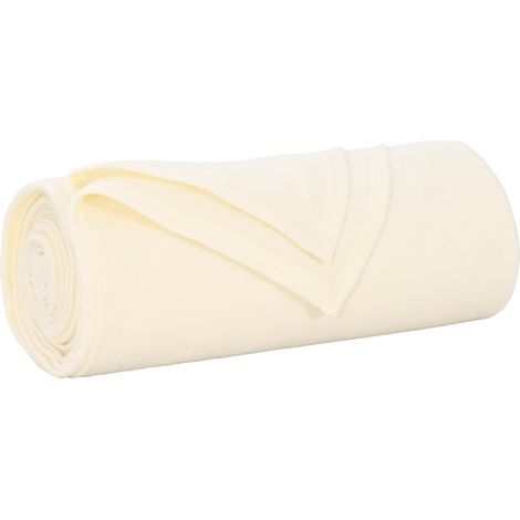 vidaXL  Throw Blanket  Cream 200 x 150 cm Fleece