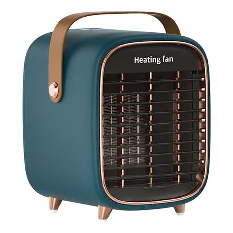 Radiateur soufflant électrique en céramique au design rétro vert foncé (1/5)